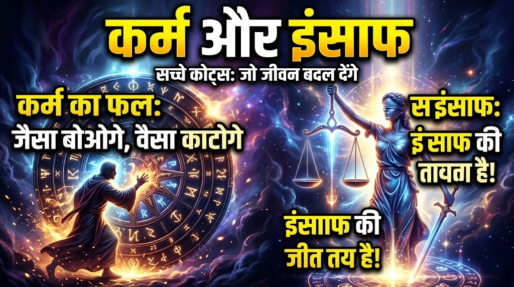 कर्म और इंसाफ पर Quotes in Hindi