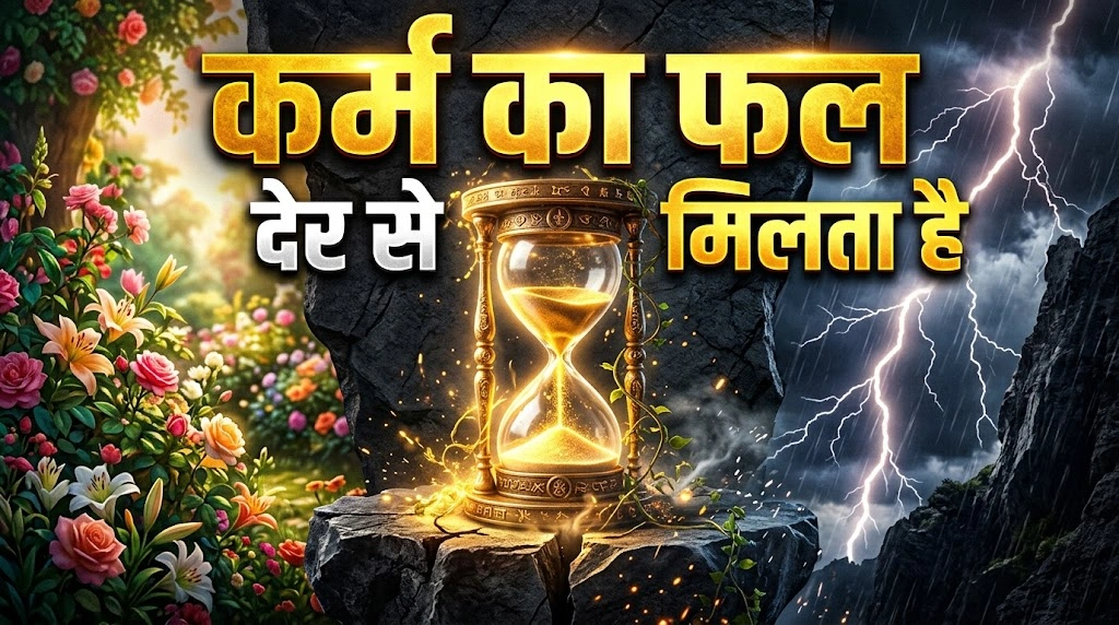 कर्म का फल देर से मिलता है Quotes