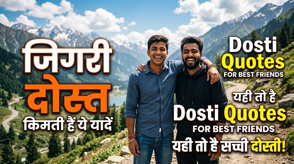 जिगरी दोस्त के लिए Dosti Quotes