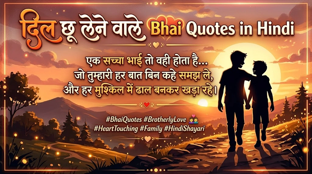 दिल छू लेने वाले Bhai Quotes in Hindi