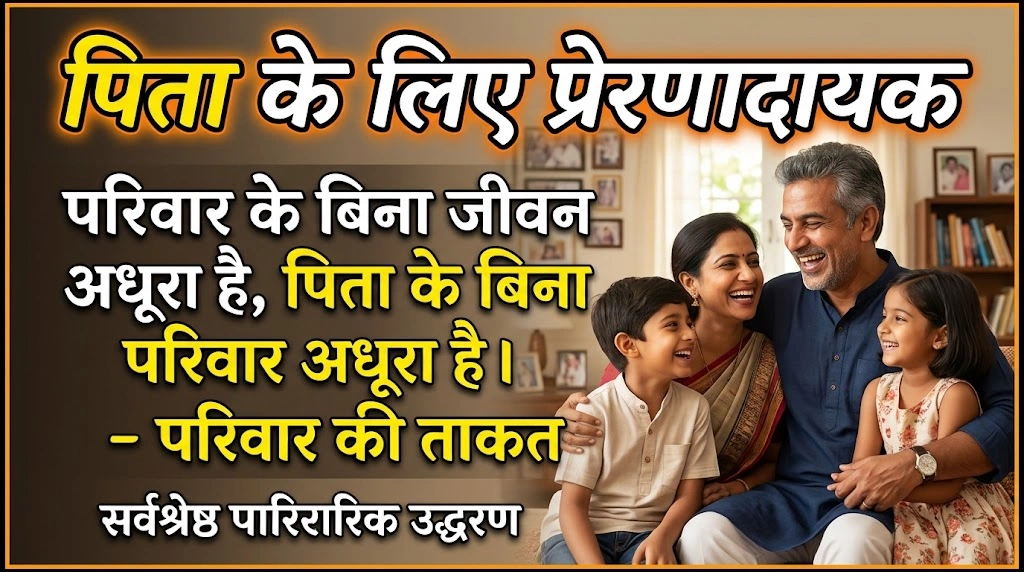 पिता के लिए प्रेरणादायक Family Quotes in Hindi