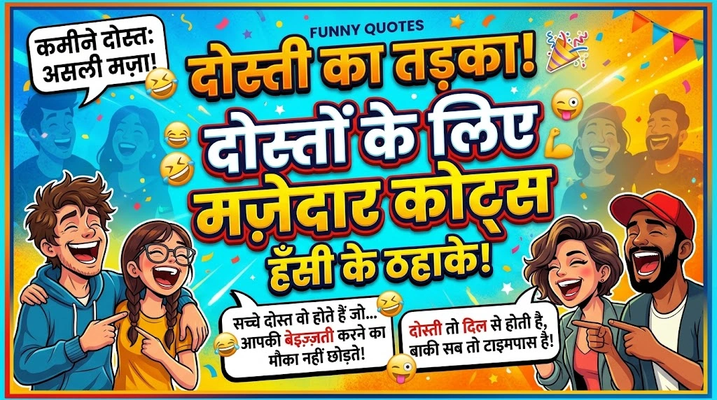 दोस्तों के लिए मज़ेदार कोट्स (Funny Quotes)