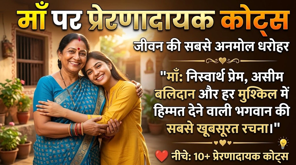 माँ पर प्रेरणादायक Quotes