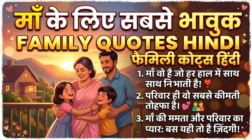 मां के लिए भावुक Family Quotes